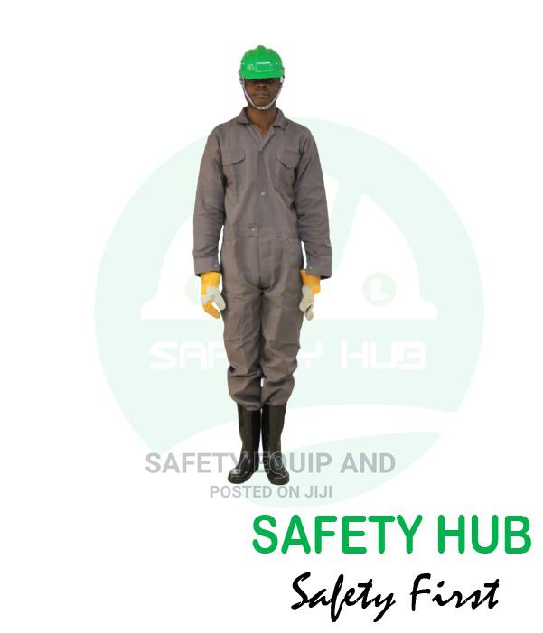 Safety Overalls-Grey-Made of Cotton Decron