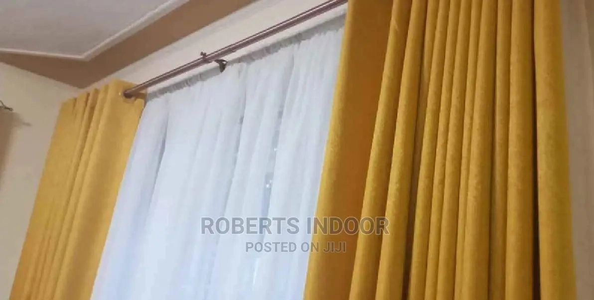 Mustard Yellow House Curtain