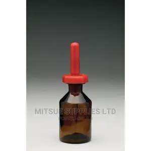 A Pair of Bottle Polystop Dropper 125ml- Amber