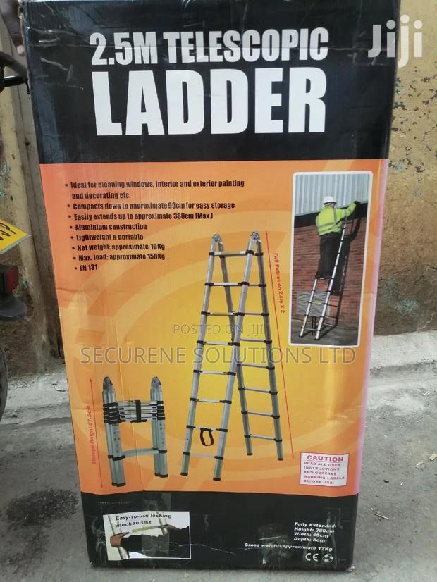 Double Telescopic Ladder 5m Full Extension 2.5m A Shape - thumbnail 3