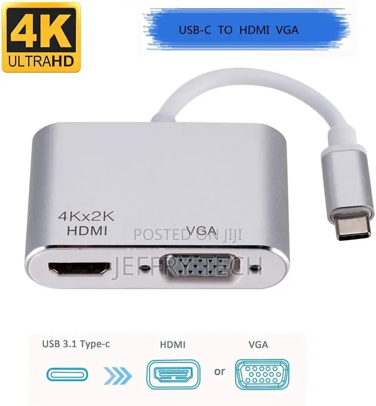 Type C to Hdtv+Vga+Pd+Usb3.0 Adaptor
