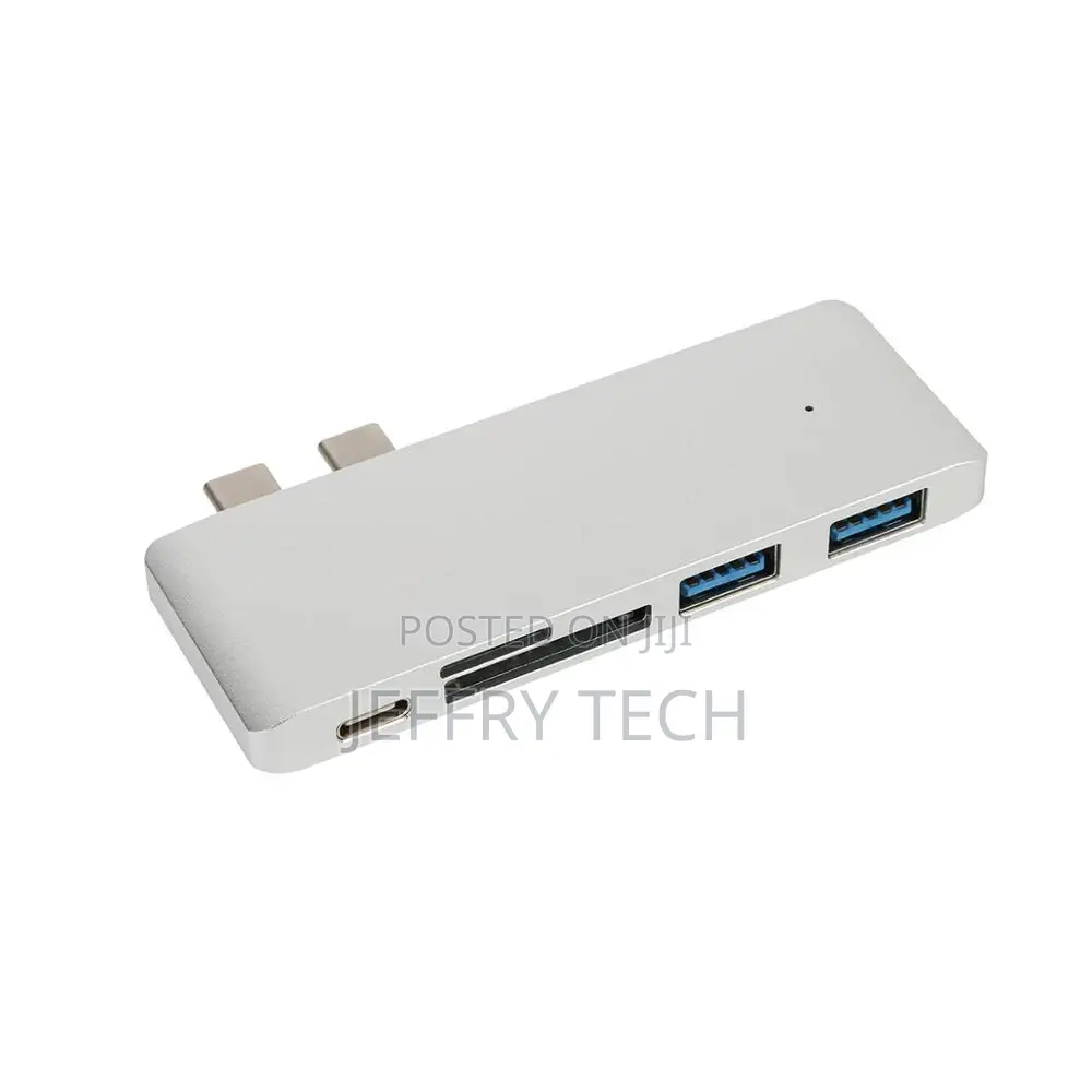 Type C HUB to PD and SD and TF Card Reader and USB 3.0x2 For