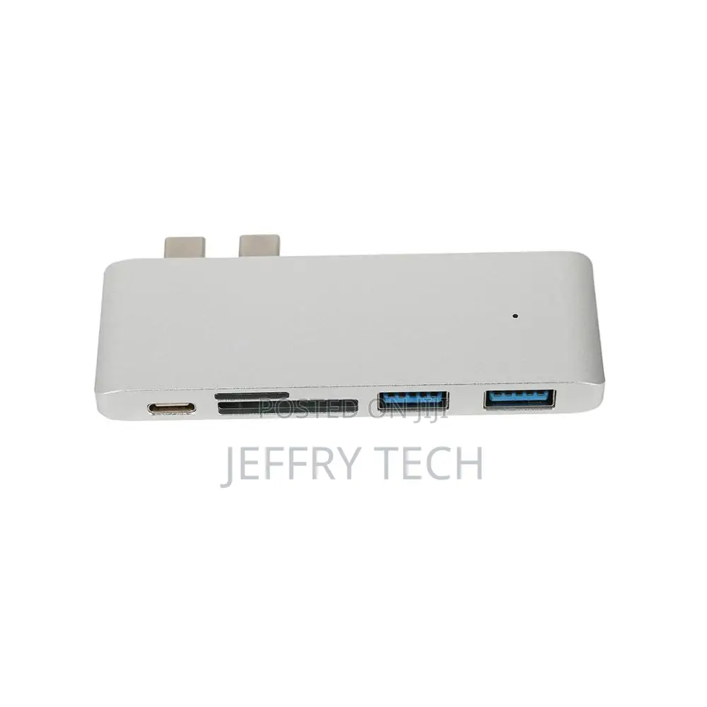Type C HUB to PD and SD and TF Card Reader and USB 3.0x2 For