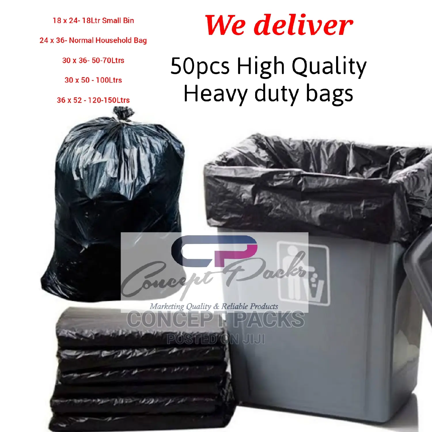 50pc Normal Garbage Bags