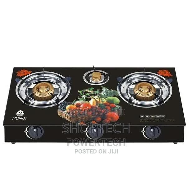 3 Burner Nunix Table Top Glass Burner.