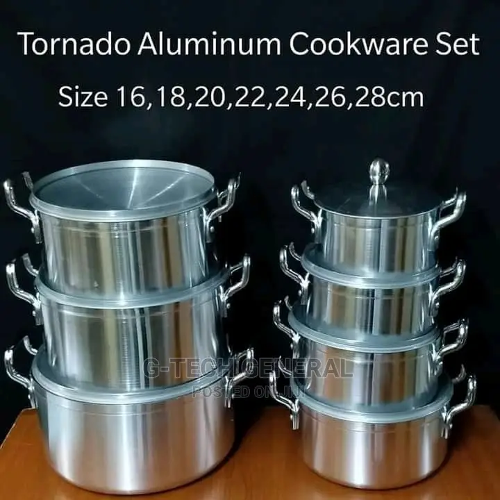 Tornado Stainless Aluminium Cookware Sufuria Set -14pcs