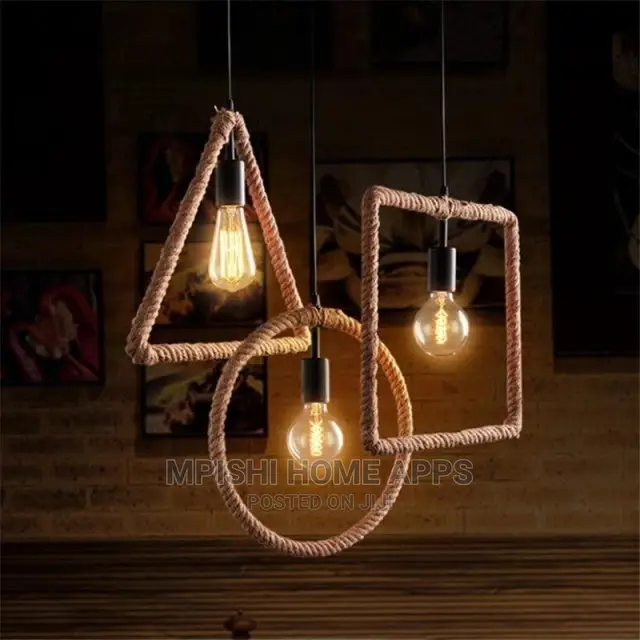 Rope Round/Square/Rectangle/Triangle Pendant Lights