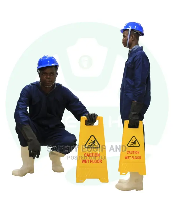 Industrial Overalls With Cleaning in Progress Board