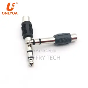 6.35mm 1/4" Stereo Male Plug to RCA Female Jack Socket Audio