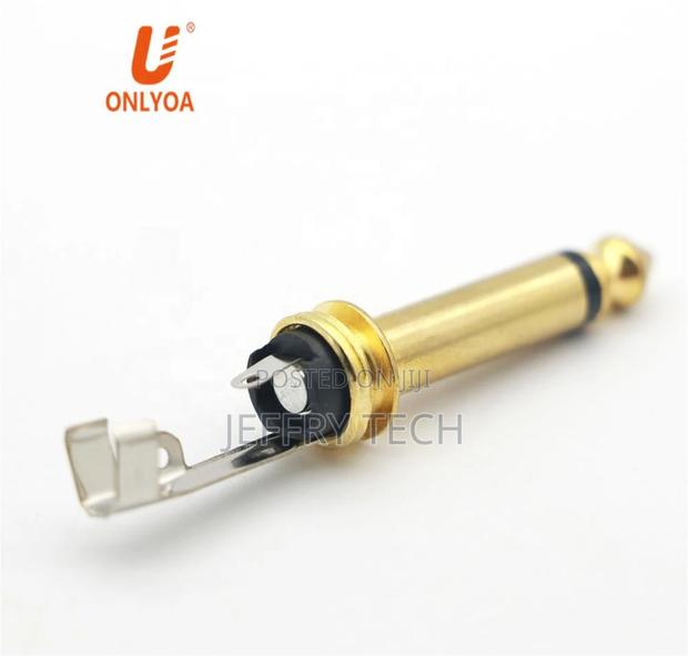 Gold Plated Metal 3.5 Mm 2pole Mono Audio Plug Spring 3.5 Mm - thumbnail 3