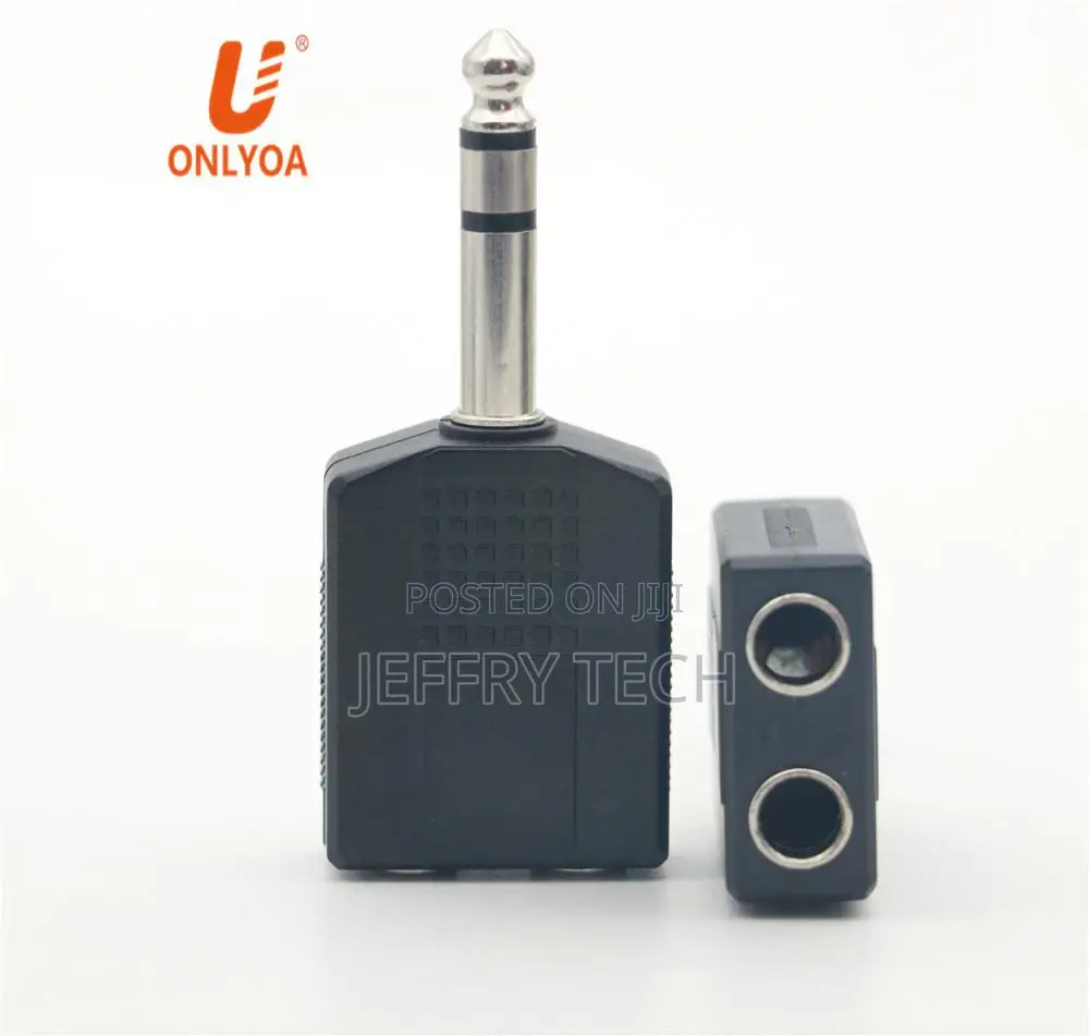 Dual Mono 6.35mm 1 Male Plug to 2 Stereo Female Mono Jack Au