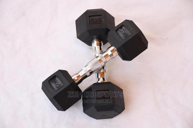 5kg Dumbbells Gym Dumbbells Pair Hexagon