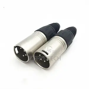 4pin Male Female Audio Connector Cannon Jack Microphone Mic