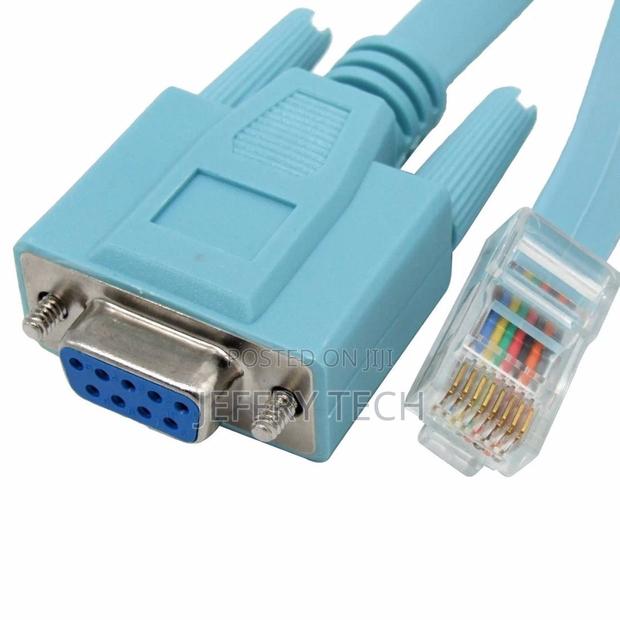 1.5M RS232 DB9 to RJ45 Cat5 Ethernet Adapter Cable for Cis C - thumbnail 2