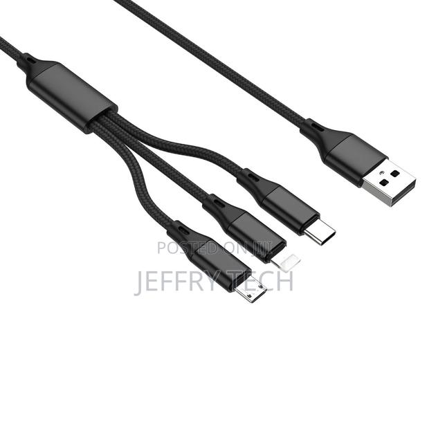 Nylon Braided Wire OEM Colorful 3 in 1 Type-C Fast Charging