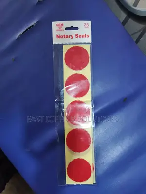 Red Notary Seal Labels 25pcs