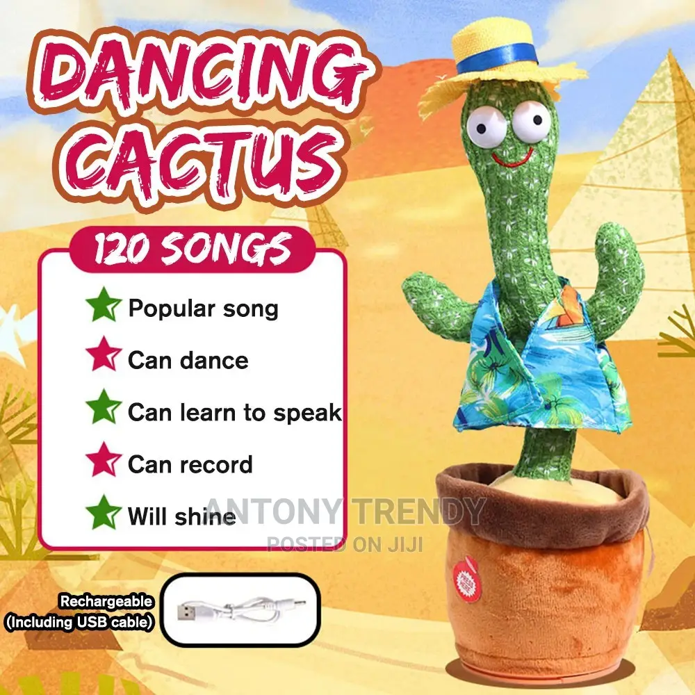Electronic Plush Cactus Toys With Lights