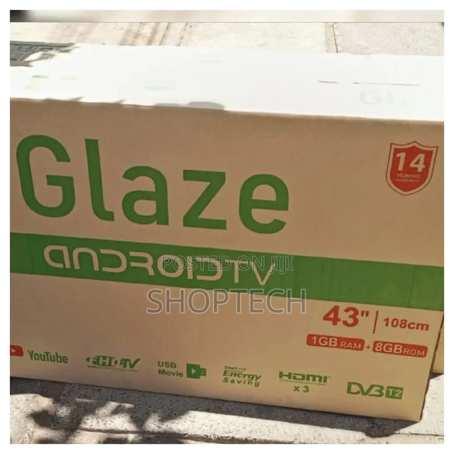 GLAZE Smart Android 43 Inches Digital Tv.