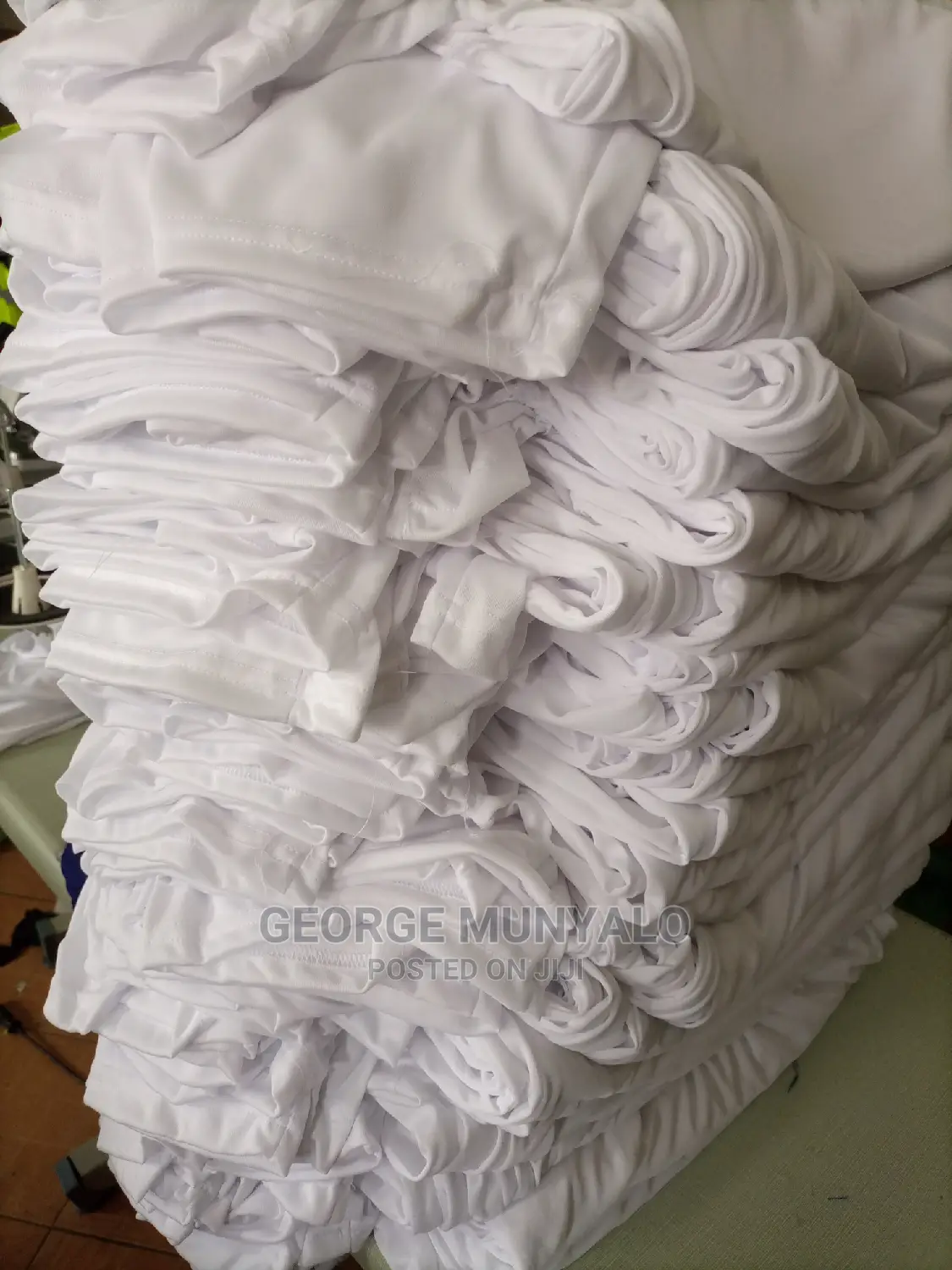 White Polyester Campaign T-Shirts