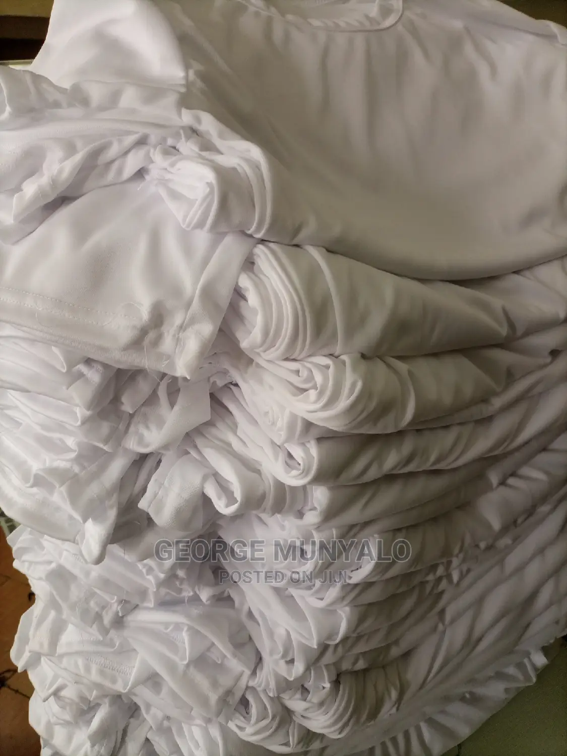White Polyester Campaign T-Shirts