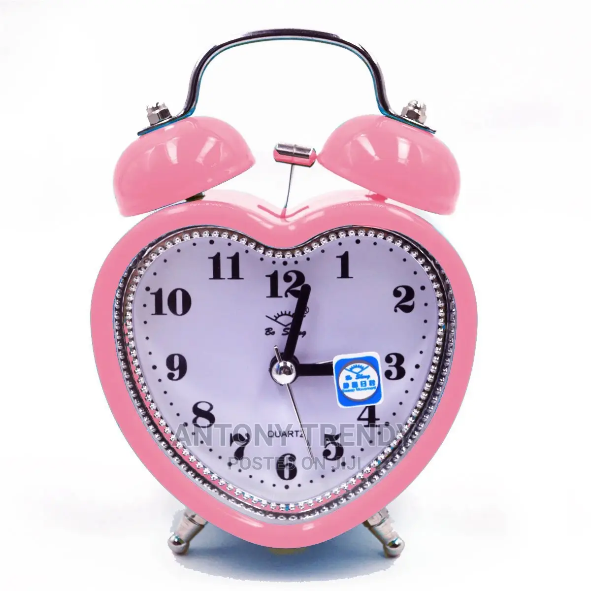 Classic Quartz Alarm Clock Heart-Shaped Gift