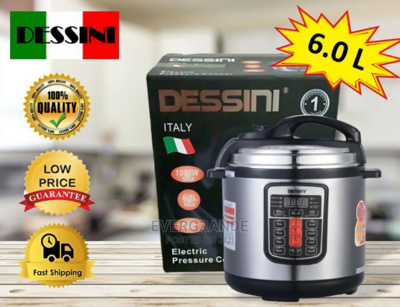 6litres Dessini Pressure Cooker