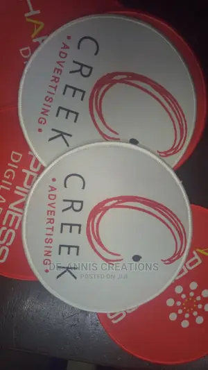 White Branded Mouse Pads