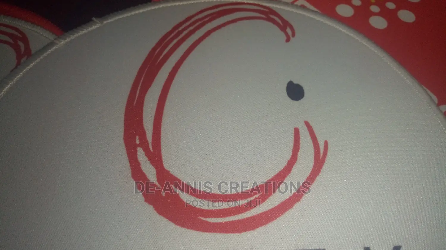 White Branded Mouse Pads