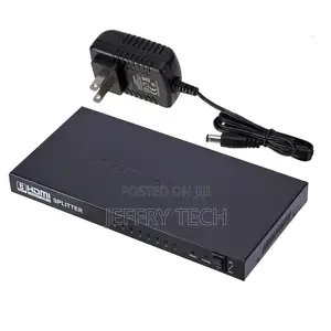 8 Port 1x8 HDMI Distribution Splitter 1080P 3D+ Audio Amplif