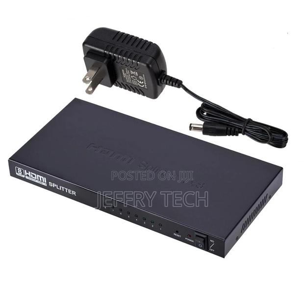 8 Port 1x8 HDMI Distribution Splitter 1080P 3D+ Audio Amplif