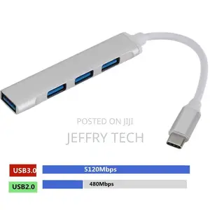 Hub 4ports USB Hub Type C Adjustable Adapter