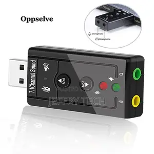 Audio 3D USB to 3.5mm Microphone Speaker Headphone Inter For