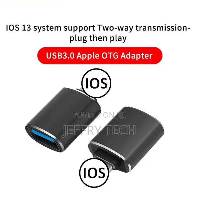 Otg Usb Adapter for Lighting Male to Usb3.0 for Ios 13 Charg
