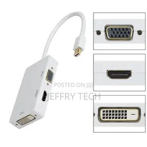 3-In-1 Mini Displayport 1.2 to VGA/DVI/HDMI 4kx2k ,Thunderbo