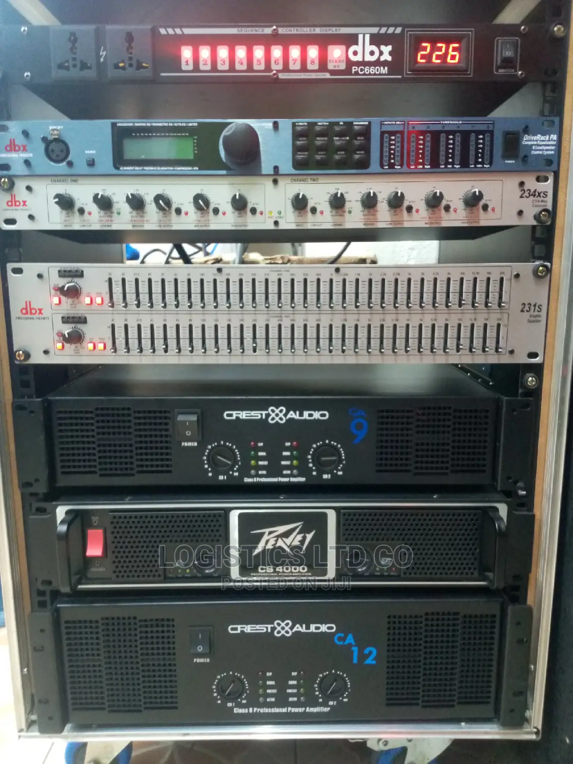 Public Address System "PA" Amplifier,Mixer,Crossover Eq