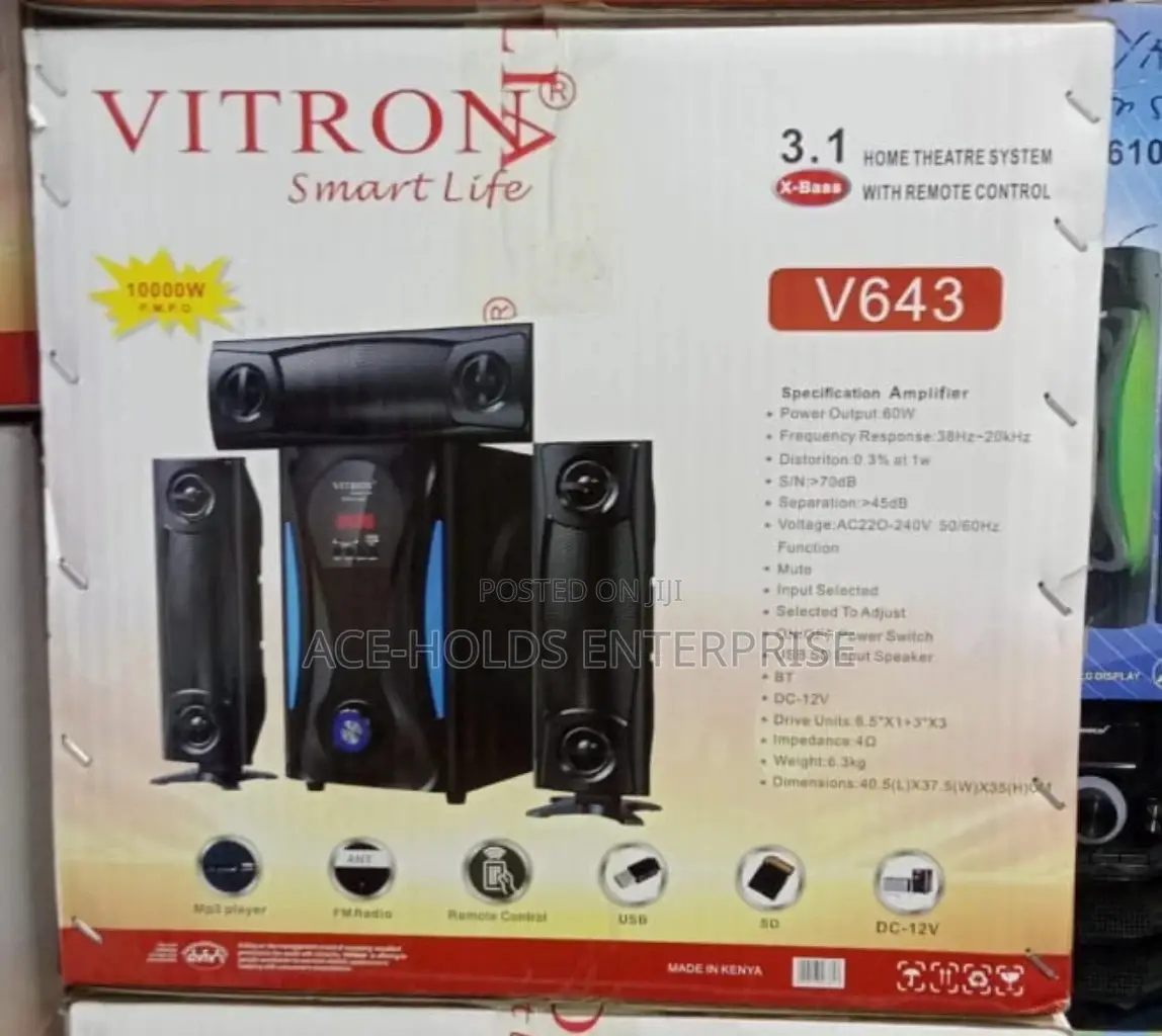 3.1 Vitron V643 Homethearte Sound System 1000watts