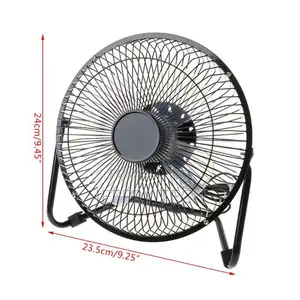 USB Powered Metal 8 Inch Portable USB Desk Fan With 2 Speeds