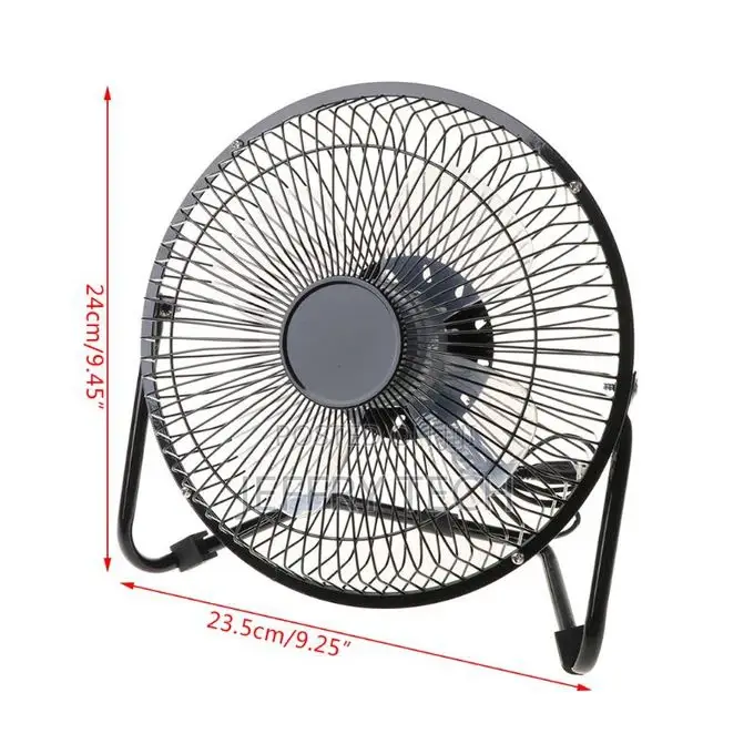 USB Powered Metal 8 Inch Portable USB Desk Fan With 2 Speeds