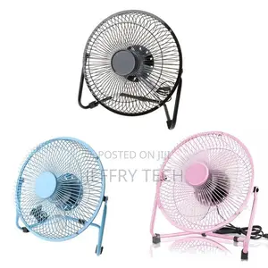 USB Powered Metal 8 Inch Portable USB Desk Fan With 2 Speeds
