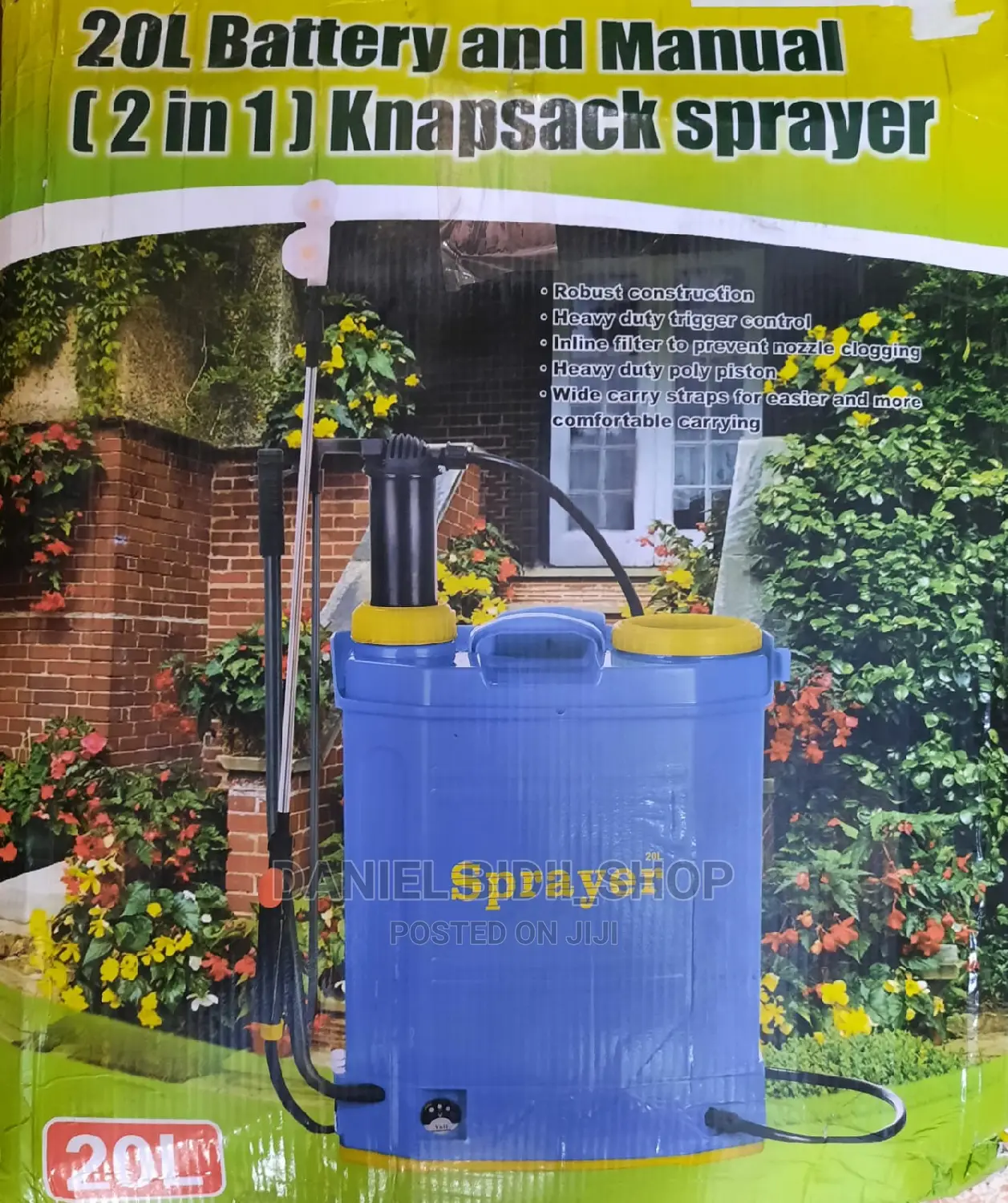 Knapsack Sprayer 2in1 Battery And Manual 20ltrs