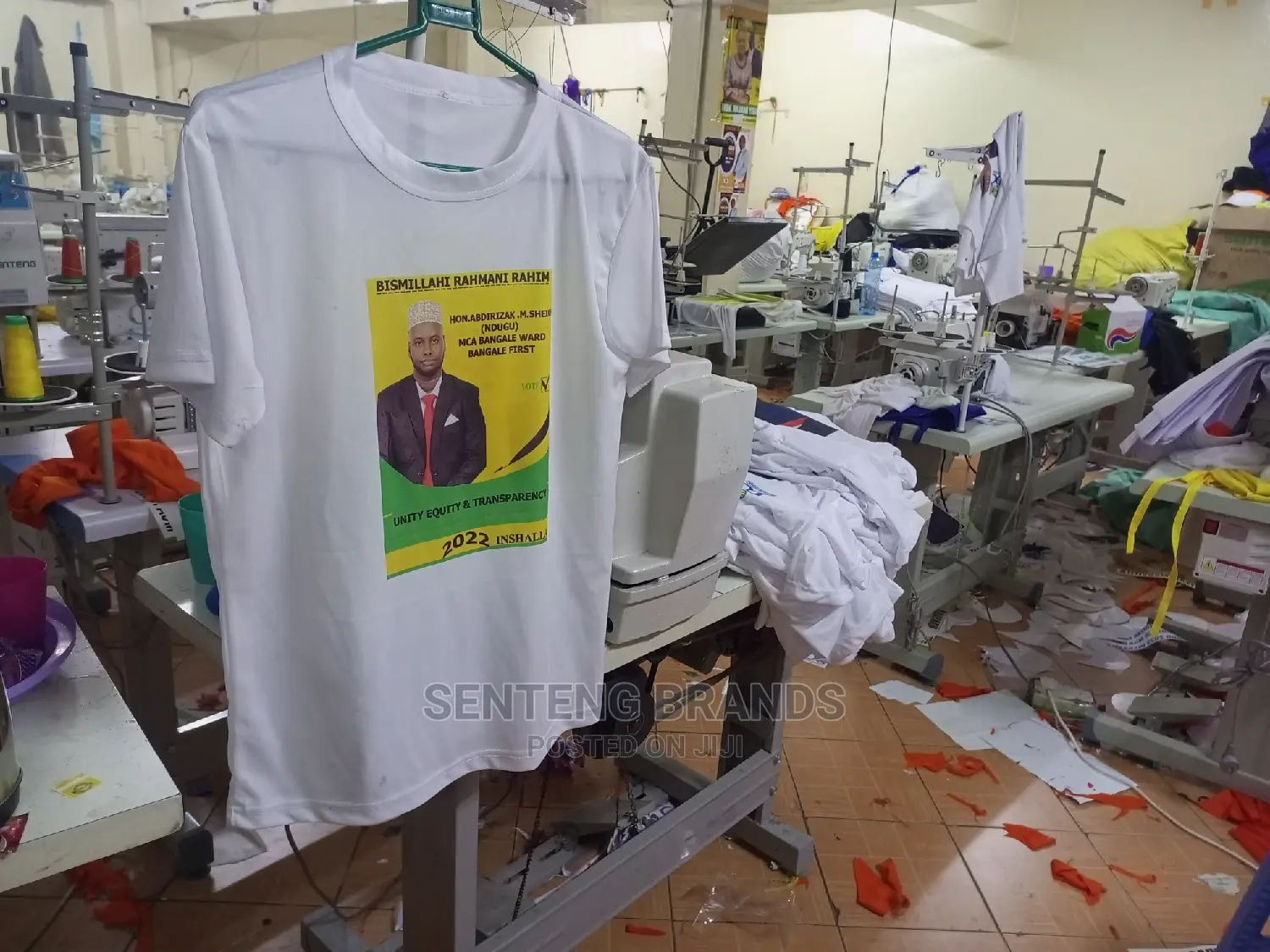 White Printed Election Campaign T-Shirts