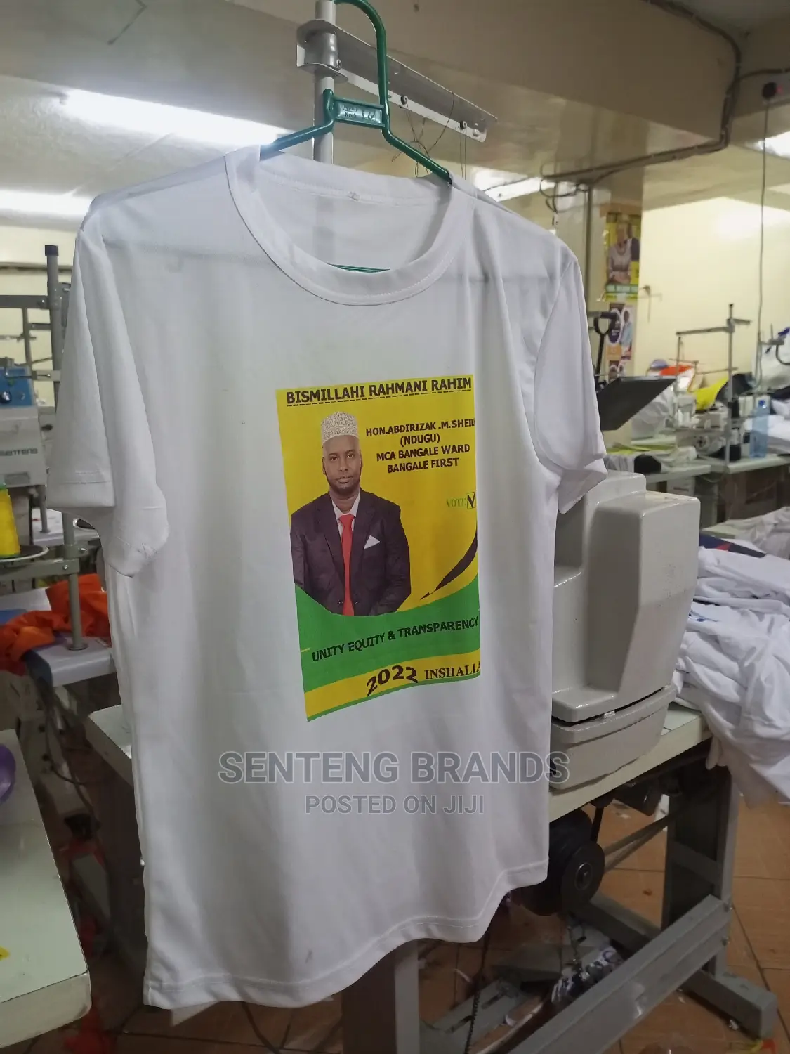 White Printed Election Campaign T-Shirts