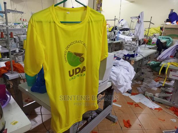 Yellow Uda Printed Election T-Shirts