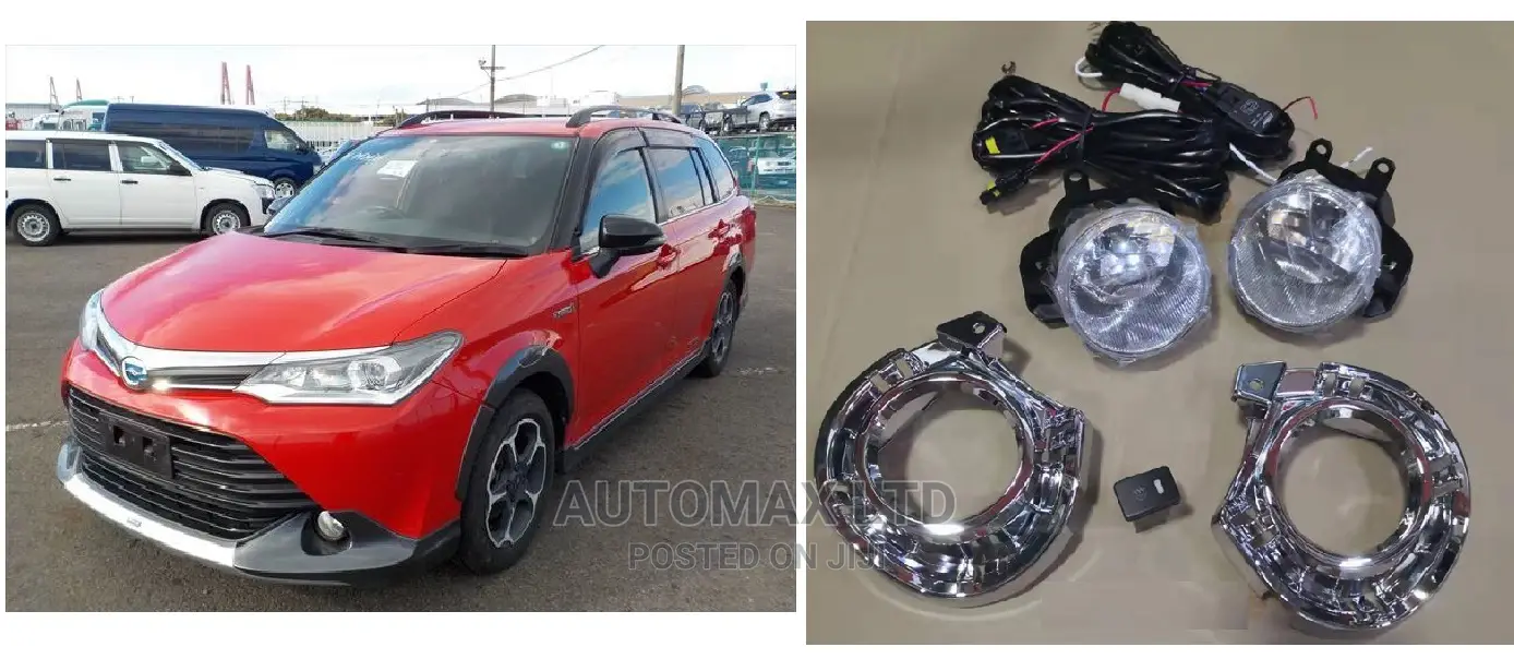 Toyota Fielder/Axio: Yr2016: Fog Lights Set With Chrome Ring
