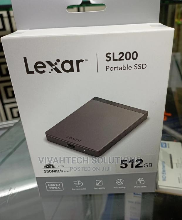 Lexar SL200 Portable External SSD 512GB - LSL200X512G-RNNNG