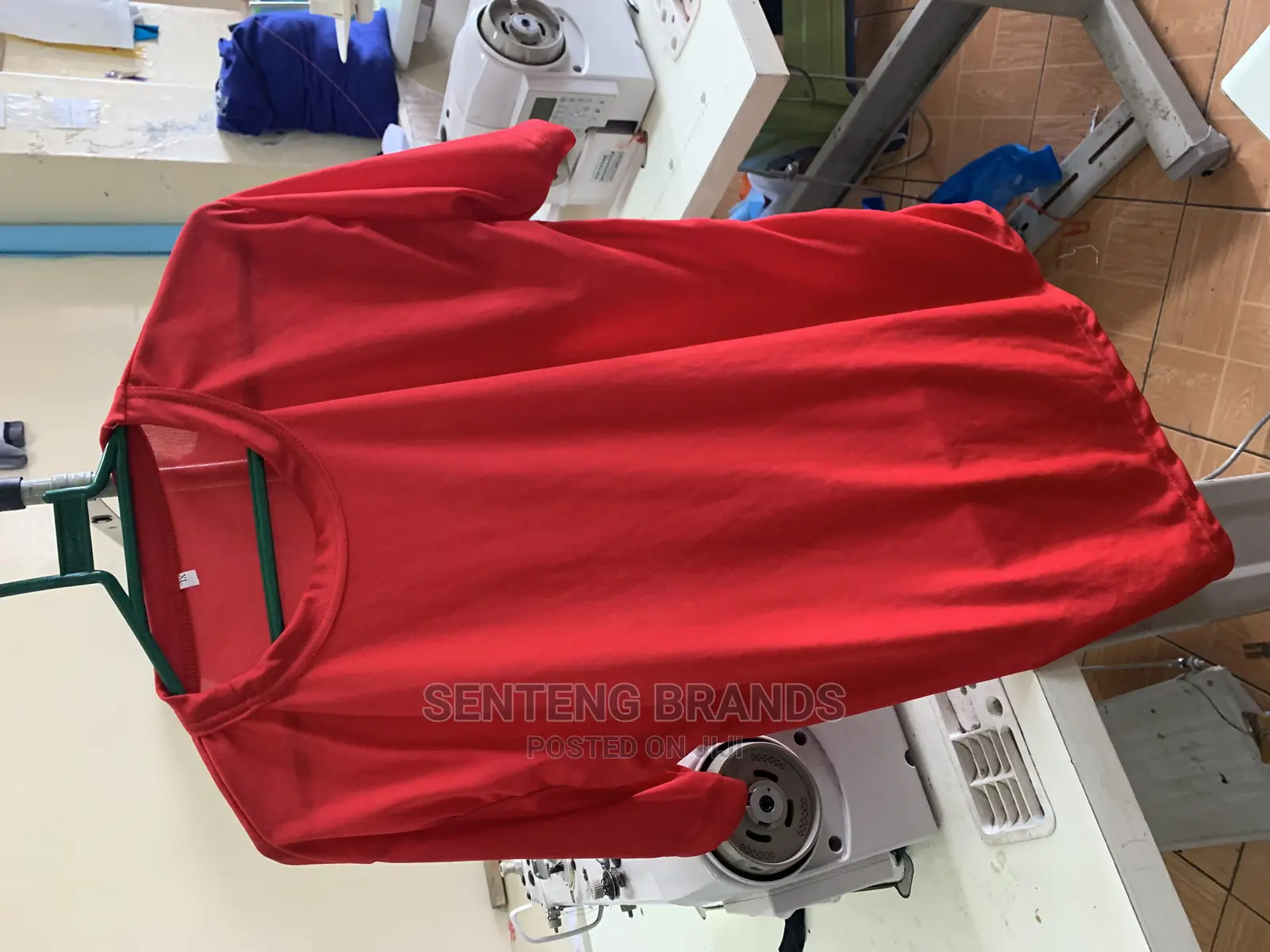 Plain Polyester Red Tshirt