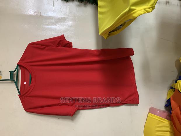 Plain Polyester Red Tshirt - thumbnail 4