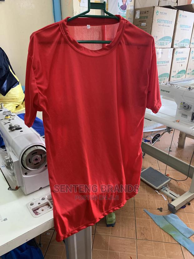 Plain Polyester Red Tshirt