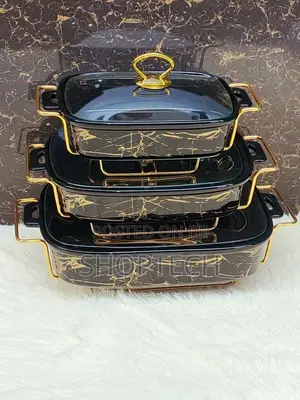 3 Pieces Ceramic Chaffing Dishes