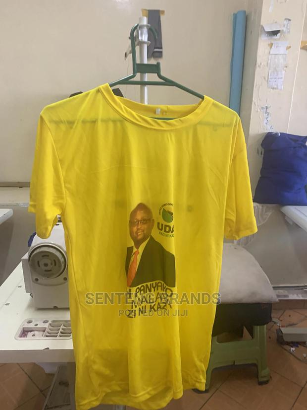 Printed Polyester Yellow Tshirt of Good Quality - thumbnail 2